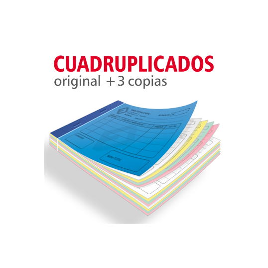 Talonarios Cuadruplicados A4