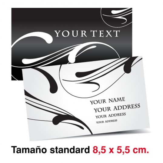 tarjetas blanco y negro